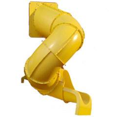 Желтая горка труба для детской площадки
